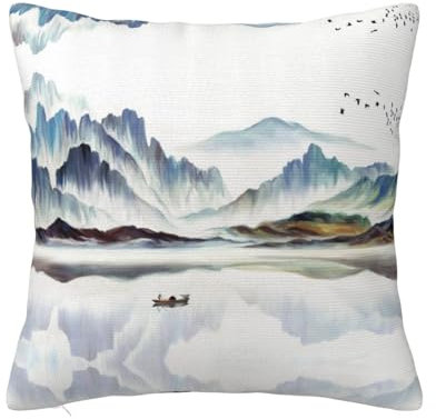 POKIKKJH Kissenbezug mit Reißverschluss im Querformat, bedruckter Polyester-Kissenbezug, kann als Sofa, Schlafzimmer und Wohnzimmer verwendet werden