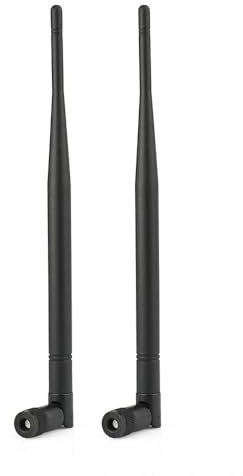 Eightwood 868 MHz Antenna RP-SMA Antenna Omni Directional 868 Dedicated Frequency Antenna Tilt and Swivel Pack of 2 for Homematic CCU3 CCU2 Raspberry Pi HM MOD RPI PCB Kit Fibaro ELV