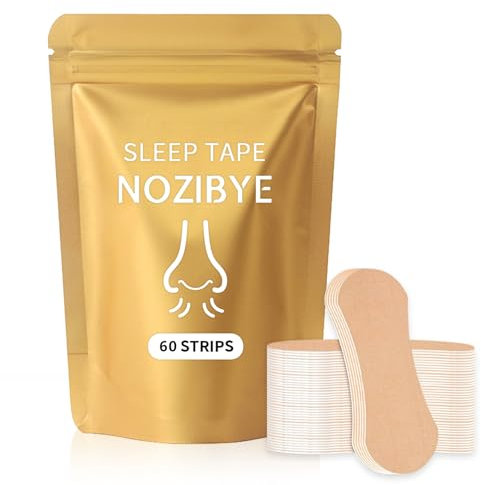 Nozibye Nasenpflaster (Hautfarbe, 60 Stück), Nose Strips für Sport und Schlaf - Super Starke Haftung, Keine Rückstände, Wirkstofffrei, Besser Atmen & Verbessert die Schlafqualität