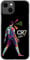 EZB Cristiano Ronaldo Themed iPhone Phone Case | Flexible Shock Absorbant Cool Football Player Phone Cover | CR7 Colourful Case (iPhone 12 Pro) Black