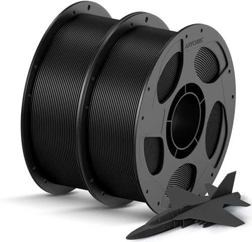 ANYCUBIC Refill High Speed PLA und Spool Kit, Bis zu 600 mm/s Hohe Geschwindigkeit 3D Drucker Filament, Intelligente Identifikation 2KG Schwarz