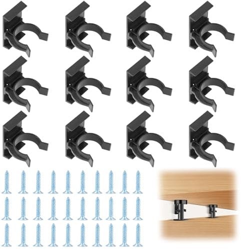 Flintronic Fissaggio per Battiscopa, 12 Pezzi Clip Battiscopa, Clip per Zoccolini e Piedini Mobili, Ganci per Zoccolo Cucina, Ricambi Clip da Cucina, Ganci Battiscopa Installazione Facile e Veloce