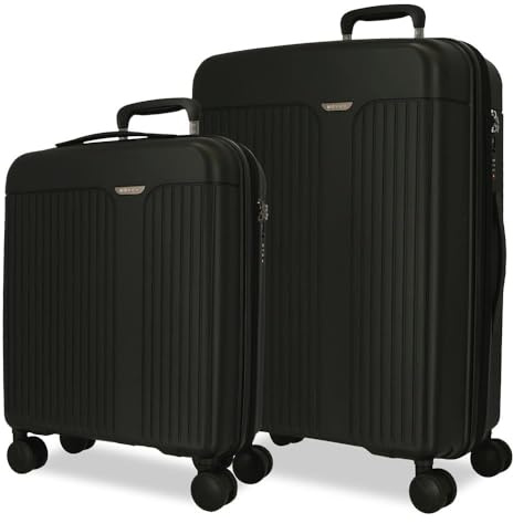 Movom Kofferset, Schwarz, 55/68 cm, starr, 6,65 kg, TSA-Verschluss, Polypropylen, 6,65 kg, 109 Fach ausziehbar, Handgepäck, Schwarz, Talla única, Koffer-Set