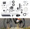 Zweitaktmotor 80cc Benzin Fahrradmotor Kit CDI, Fahrradmotor Kits Benzin Hilfsmotor Bike Engine mit 44 Zähne Kettenrad für Mountainbikes,Motorisierte Fahrräder, Rennräder 40km/h
