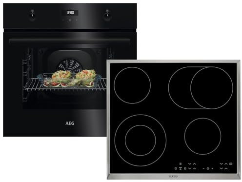 AEG AB12B Set Backofen BEK43511XB + Glaskeramikkochfeld HK634060XB