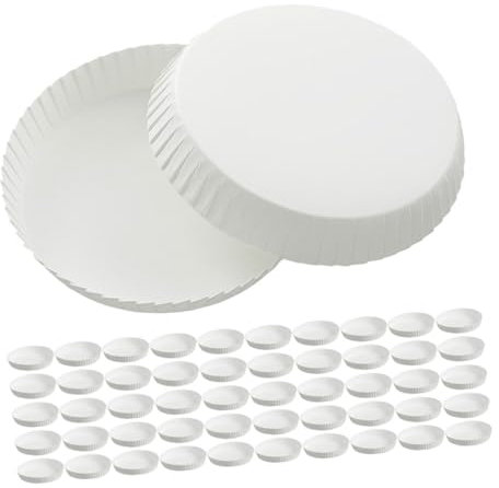 KOCKSHION 100pcs Reusable Paper Cup Lids Beverage Covers for Hotels Restaurants and Outdoor Events Protects Drinks from Dirt and Spills