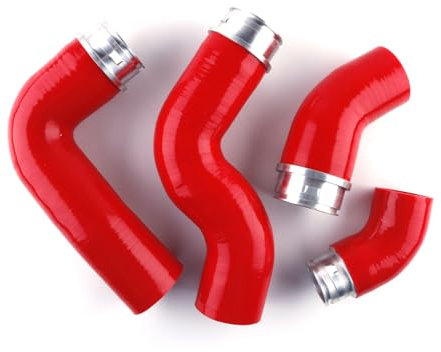 ASYXPCRH Compatibile con VW Golf GTI MKV FSI MK5 2.0T Silicone Intercooler Boost Turbo Tubo 4 strati (rosso)