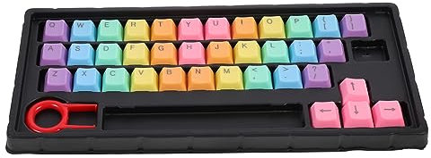 DIYEAH Computer Keyboard Keycaps Replace Keycaps Kits Height Abs Material Chic Rainbow for Mechanical Keyboard