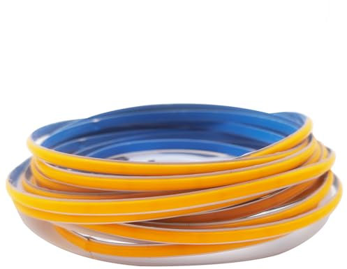 Vrabocry COB LED Streifen 5M 24V LED Strip mit Selbstklebend Gelb 400LEDs/M Flexibel LichtBand 5mm Breit für TV Hintergrundbeleuchtung Schlafzimmer Home Beleuchtung