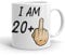 VIROSA Funny 21th Birthday Mug – “I Am 20+1” – Rude Novelty Gift for Men & Women Turning 21 – 11oz Ceramic Coffee Cup – Joke Present for Friends, Family, Mum, Dad – Birthday, Office, Secret Santa
