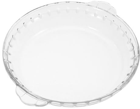 Hohopeti Pirofila in Vetro Resistente per Forno e Microonde Teglia Trasparente Antiaderente per Crostate e Torte Facile da Pulire in Lavastoviglie per Cottura Vapore e Forno