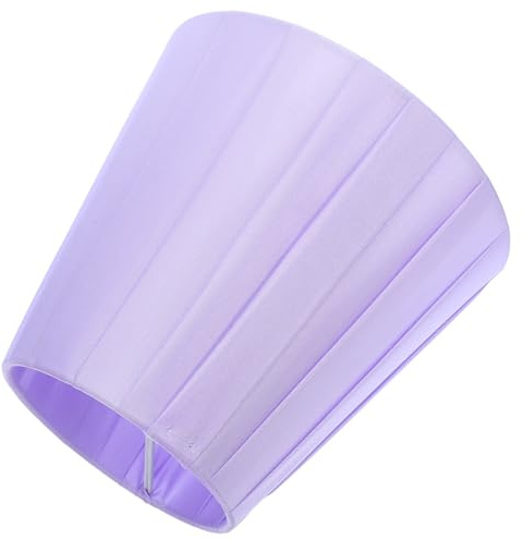 Yardenfun Stilvoller Stofflampenschirm 14X13X9cm in Lila Lampenschirm Ersatzteil für Kronleuchter Tisch und Wandlampen Dekorative Lichtabdeckung für Zuhause und Hotel