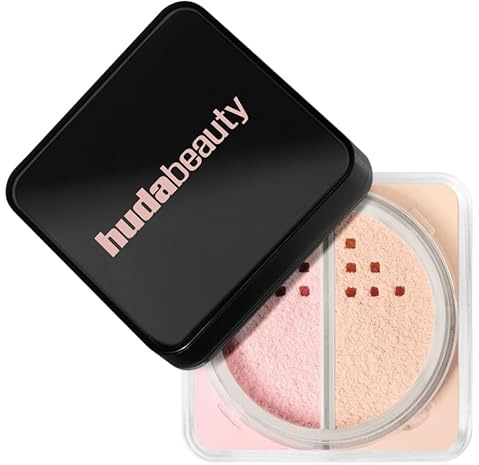 HUDA BEAUTY Original | EASY BAKE | Loose Powder DUO - Polvere sciolta fissante | 2 x 6,5 grammi | by BELLA | 2 x 6,5 g (confezione da 1)) (CHERRY PEACH)