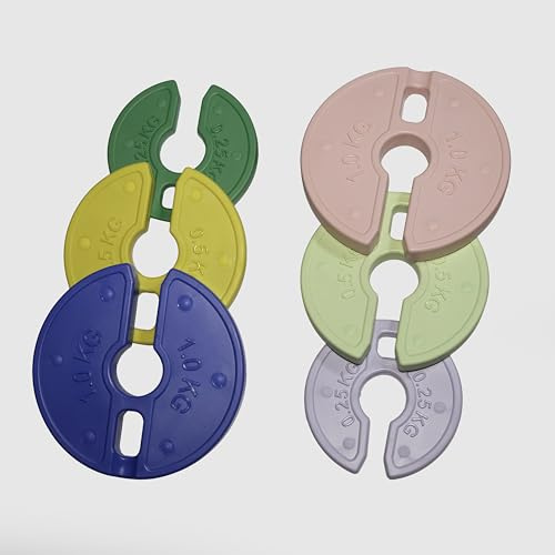 GymFit Tech Micro & Fractional Weight Plates (0.25kg - 1kg) – For Olympic Barbells, Dumbbells & Progressive Overload Training (Mint, 0.5Kg Pair)