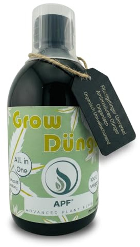 APF® Grow Flüssigdünger Universal – Organischer Aminosäuren Dünger NPK 4-1-5 - Für Gemüse, Obst & Zierpflanzen