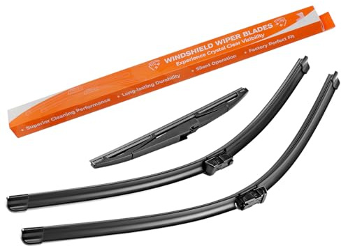 Scheibenwischer Heckwischer Vorne + Hinten Kompatibel mit Opel Astra J P10 2009-2015, 3 Wischerblätter 680mm/620mm/300mm für Frontscheibe und Heckscheibe