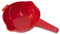 Tupperware (2 Qt) Red Colander Strainer with Handle & Spouts