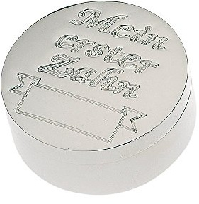 Zahndose 4cm H2cm versilbert Silber Plated. Edle Geschenke für Kinder zur Geburt oder Taufe