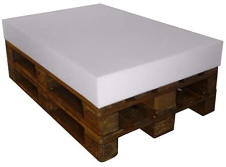 saarschaum® Schaumstoff Palettenpolster Palettenkissen Palettensofa Matratzenkissen für Euro-Palette 120x80 Schaumstoffplatte RG2538 Materialdicke 10 cm