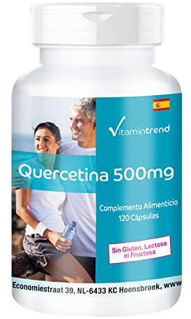 Vitamintrend Quercetin 500mg Tagesbedarf, 120 Kapseln, hochdosiert, Nahrungsergänzungsmittel vegan ohne Magnesiumstearat, in Deutschland hergestellt