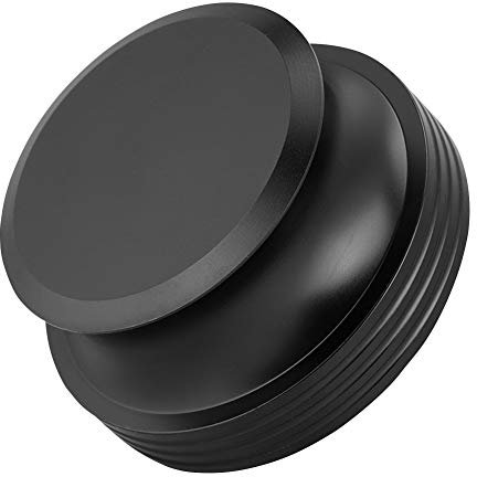 Hakeeta Stabilizzatore in Platino LP, Piastra a Clip Stabilizzatore per Disco LP Giradischi Stabilizzatore in Alluminio Record in Vinile per Disco in Vinile LP(Nero)
