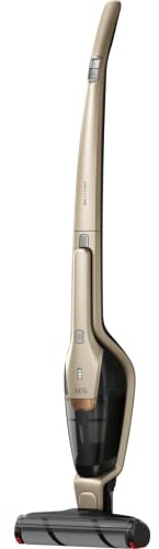 AEG Ergorapido QX8-1-45SM 2in1 Akku Staubsauger/beutellos/bis zu 45 Min. Laufzeit/freistehend / 180° Drehgelenk/schonende Bürstenrolle/Schmutzaufnahme großer Partikel/Gold