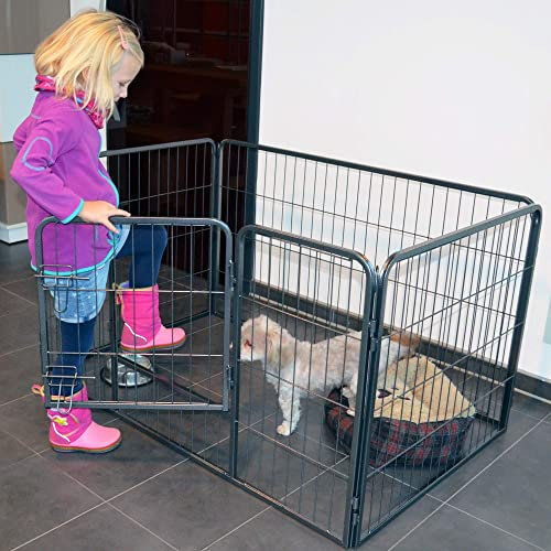 zooprinz erstklassiges Freilaufgehege (Hundezaun) Dog Run - ideal für Welpen und große Hunde - Besonders stabiles Gitter - perfekt für drinnen und draußen - 4 Modelle zur Wahl, 70,5 cm