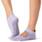 toesox Damen Bellarina Full Toe Grip Socken - Rutschfeste Pilates Socken Yoga Socken mit Griffen Barre Socken Tanzsocken, erikaviolett, Small