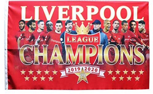 PARTISAN Liverpool Champions Flagge, groß, 1,5 x 0,9 m, 2019/20