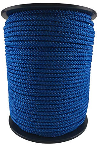 10mm Royal Blue Polypropylene Braided Poly Rope Cord x 100 Metre Strong String