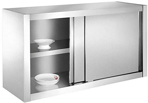 Bc-elec - SSC120 Küchenschrank, Hängeschrank aus Edelstahl 120x40x65cm ideal für Restaurants, Küchen, Kantinen …