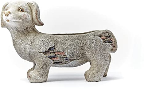 HH Home Hut Garden Ornament Plant Pot Planter Dog Animal Decoration Outdoor Indoor