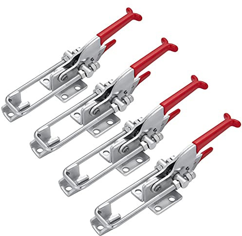 Accessbuy 4-Pack 2000lbs Capacity Heavy Duty Adjustable Latch U Bolt Self-lock Toggle Clamp (4PCS)
