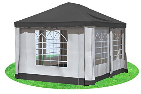 Stabilezelte Gartenpavillon 3x4 m Polyester Deluxe ANTHRAZIT