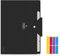 KONVINIT Fächermappe,Dokumentenmappe A4 Mappe mit 4 Fächern Erweiterbar Ordnungsmappe Document Organizer Folder mit Schnalle,schwarz
