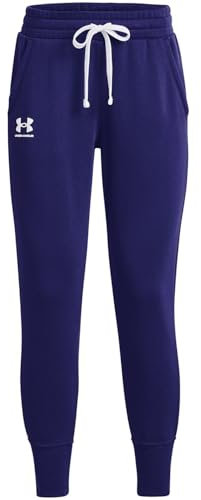 Under Armour Womens Pants Women's Ua Rival Fleece Joggers, Sonar Blue, 1356416, Size MD