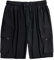 Generisch Herren Plus Size Cargo Shorts Elastische Taille Kordelzug Shorts mit Mehreren Taschen Sommer Lässige Outdoor Leichte Shorts (3XL,Schwarz)