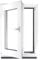 Fenster Kellerfenster Kunststofffenster Kunstoff weiß BxH 80 x 80 cm DIN Links - ALLE GRÖßEN - 2 fach Verglasung BxH 800 x 800 mm - Funktion Dreh-Kipp - BauPlaza