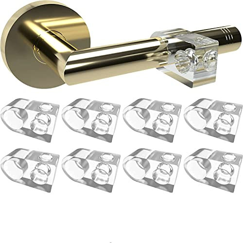 Paracolpi per Porta, Anelli Maniglia Fermaporte in Gomma Trasparenti, Protezione per Porte e Finestre (8 PCS - ANELLO13MM)