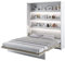 MEBLINI Schrankbett Bed Concept - Wandbett mit Lattenrost - Klappbett mit Schrank - Wandklappbett - Murphy Bed - Bettschrank - BC-13-180x200cm Vertikal - Weiß Matt