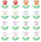 Boutigem 160 Stück Lampwork Tulpenblumen-Perlen grüne Blattperlen Glas lose Blumen Perlen für Schmuckherstellung DIY Armband Halskette Ohrring Dekor