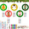 5 Stück Weihnachtskränze Bastelset für Kinder,Windspiel Bastelset Kinder,Weihnachtskränze Bastelset Windspiel,mit DIY Windspiel Basteln,Weihnachten Basteln Kinder,für Weihnachtskränze Deko für Kinder