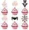 Keaziu 25PCS Spooky One Halloween Cupcake Toppers Ghost Pumpkin One Spooky One Cupcake Picks Spider Baby Shower Halloween Girl Kids First Birthday Party Decorations Supplies Pink