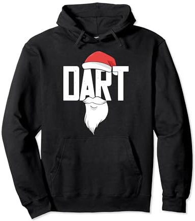 Dart Enthusiast Darts Board Meister Dart Spieler Santa Hut Pullover Hoodie