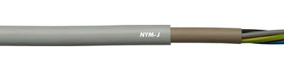 Lapp 16010233 Câble d'alimentation NYM-J - 10 m - 3G6 mm² - Câble standard avec conducteur de protection vert et jaune pour l'aménagement intérieur - Câble 3 x 6 pour installation électrique - Câble