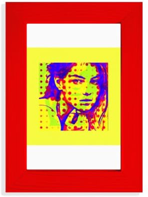 Comely Frail Vogue Bilderrahmen, schlichtes Angesicht, Kunstdruck, Rot