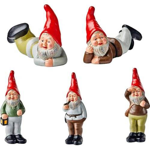 Heissner Original Gartenzwerg-Serie Die Waldmänner, Serie 5 Zwerge