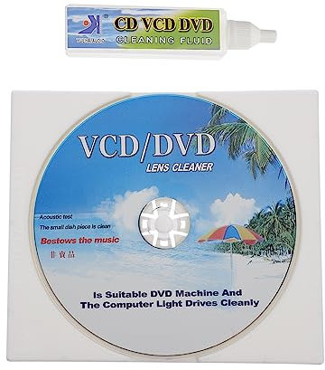 UPKOCH Cd Player Cleaning Kit 2pcs Cleaning Disc for Dvd/cd Players Includes Microfiber Cloth for Home Travel