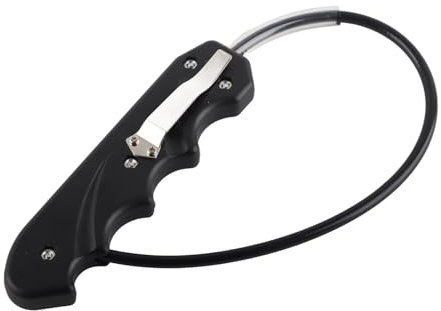 Natudeco Fouet de Moto Fouet Portable Corde en Acier Inoxydable Fouet de vélo Accessoire d'extérieur avec poignée en ABS pour Hommes