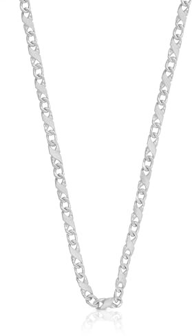 MUAU Schmuck Collier Carrera Weissgold 750, 3.5mm, 45cm